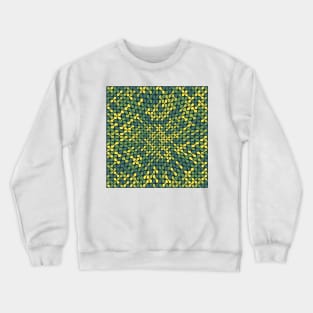 Warped Metaballs Pattern (Green Yellow) Crewneck Sweatshirt